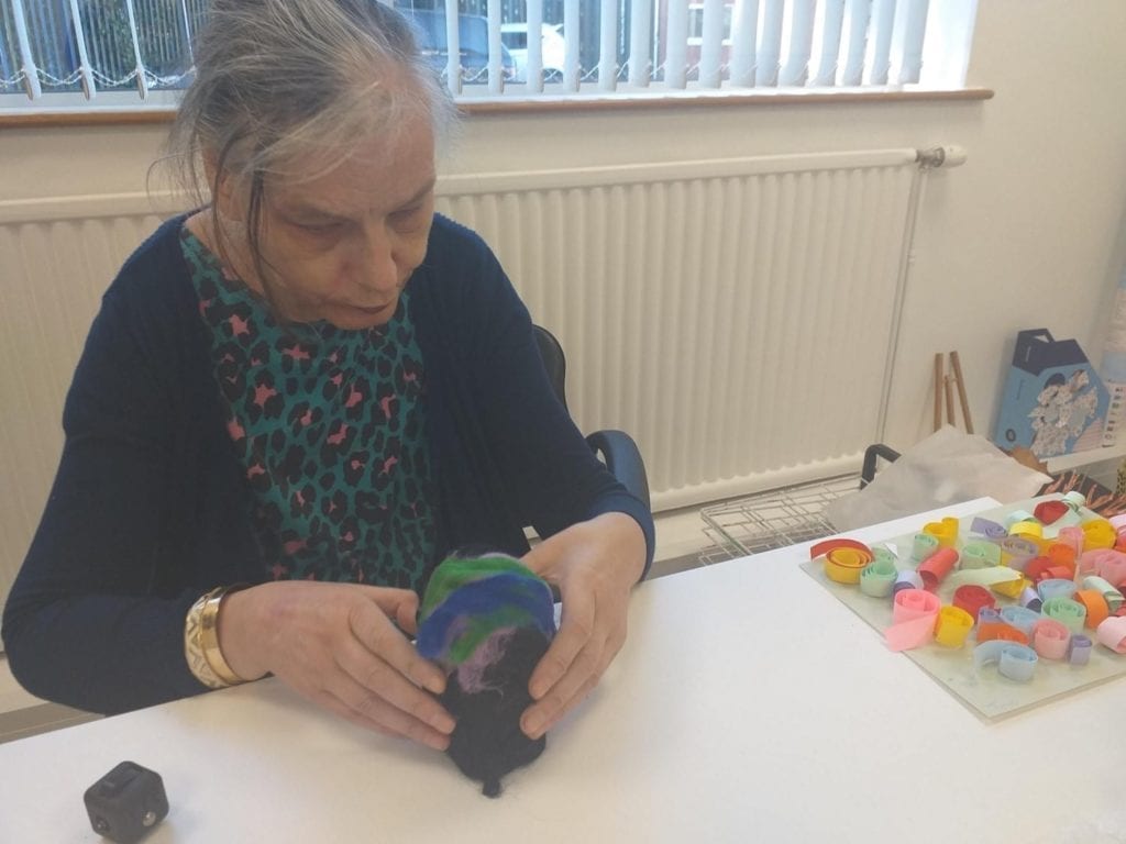 Tina Makes Great Progress at Prospect House 2 client disability art at pure innovations