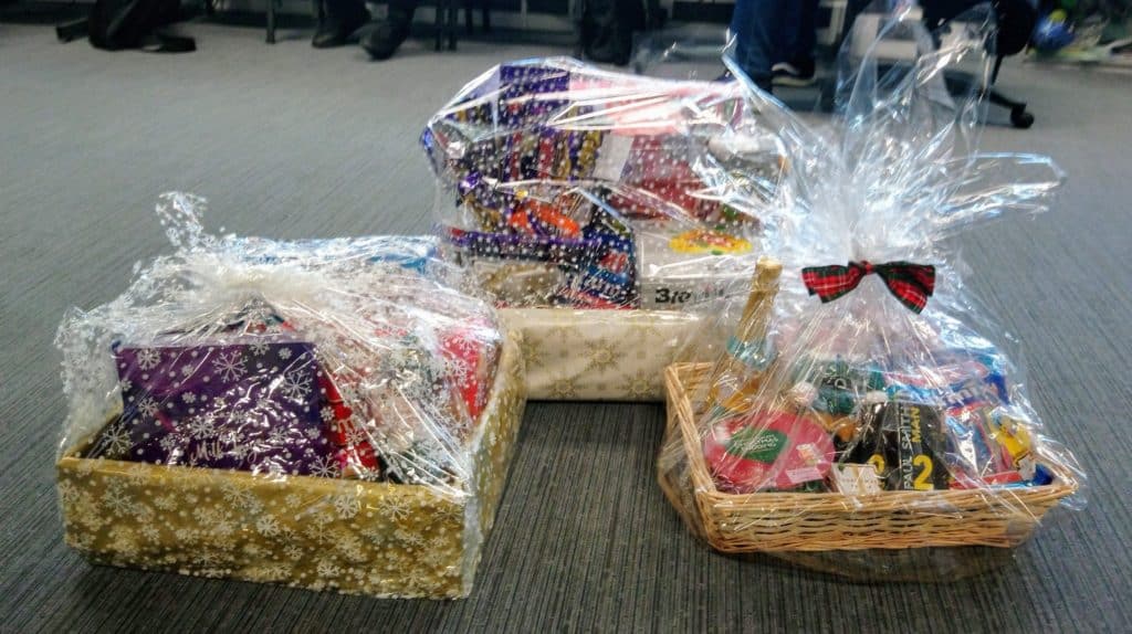 Pure Interns Raise £230 For Wythenshawe Hospital 1 hampers raising money for wythenshawe hospital