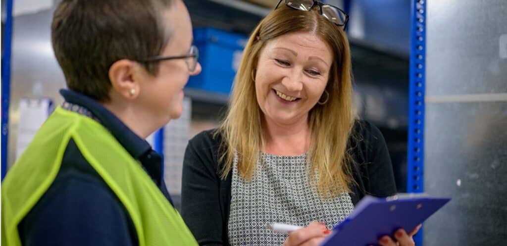 Getting Back to Work Can Help You Recover from Severe Mental Illness 1 Client with high vis and support worker